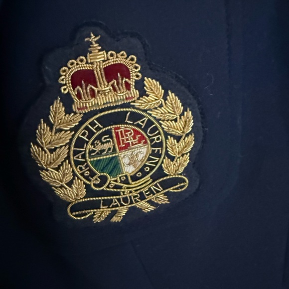 Ralph Lauren Navy Blazer with Crest - Picture 3 of 4